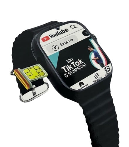 ساعة ذكية الترا فون بشريحة اتصال وتحميل جميع التطب...