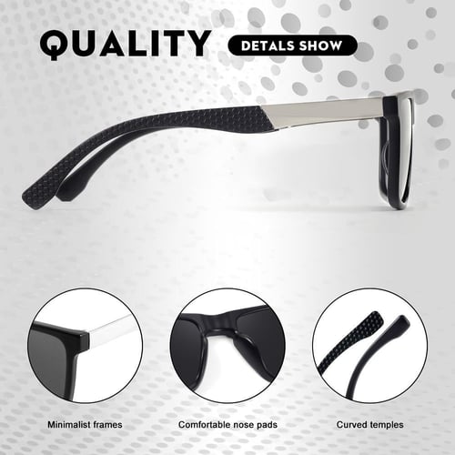 نظارة شمسية DA45 رجالية رسمية بتقنية HD POLARIZED