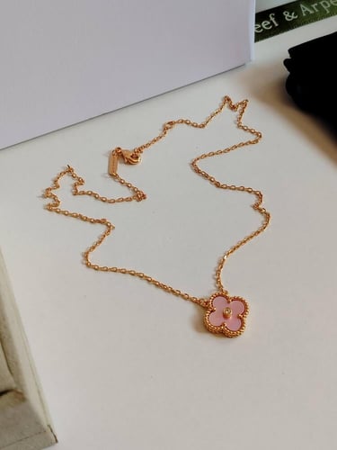 سلسال فان كليف صدفي زهري سلسال ذهبي