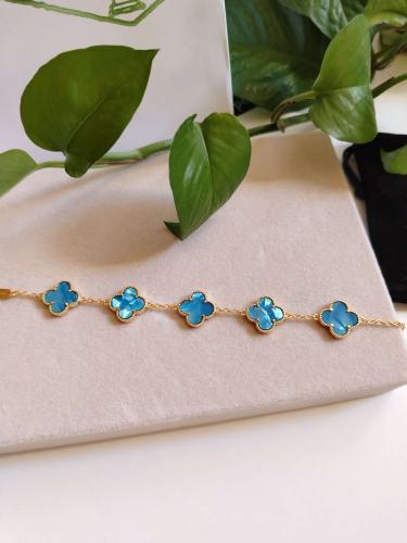 اسوارة فان كليف ازرق ذهبي