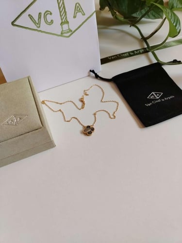 سلسال فان كليف صدفي رصاصي ذهبي