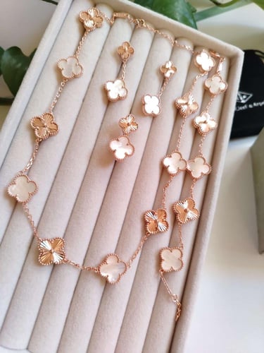 طقم فان كليف 4 قطع صدفي بروز قولد