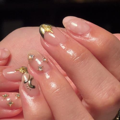 Gold + baby pink