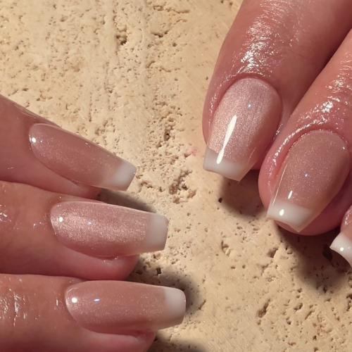 Milky french + cat eye