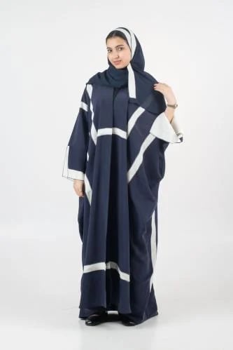 عباية مدى كحلي – نص بشت بتدخيلة بيضاء