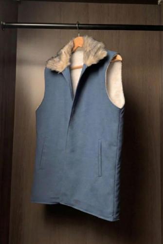 سديري شتوي فرو لون ازرق