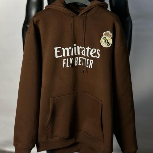 بلوفر ريال مدريد لون بني تطريز