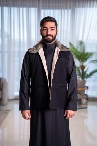 سديري دبل فيس اسود مع بيج