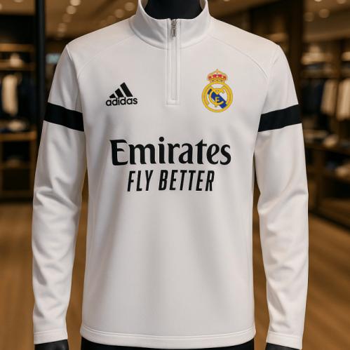 جاكيت ريال مدريد لون ابيض الاصدار الجديد