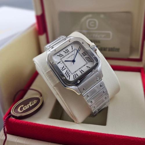 ساعة سانتوس دي كارتير ميناء ابيض