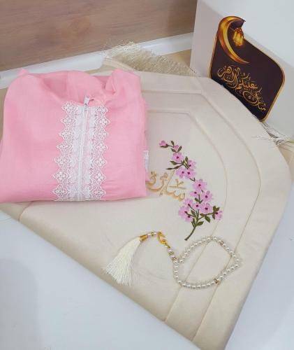 طقم صلاة بناتي تطريز بالاسم | طقم صلاة نسائي فاخر...
