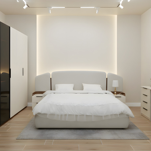 غرفة نوم فاخرة – تصميم متكامل وعصري