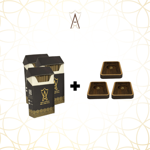 ثلاثه بكتات عود فيتنامي طبيعي + ثلاثه قواعد