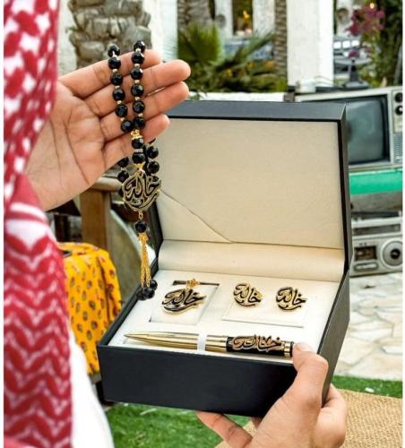 طقم رجالي مبطن (قلم. كبك. سبحه. ميداليه)
