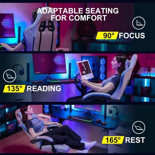 شولوفس كرسي العاب مع مسند للقدمين مكتبي من القماش