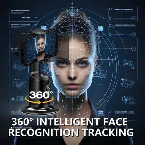 حامل هاتف بخاصية تتبع الوجه والوان انارة متغيرة