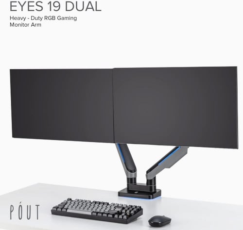 حامل مزدوج لشاشات E19 مع إضاءة RGB قابلة للتخصيص