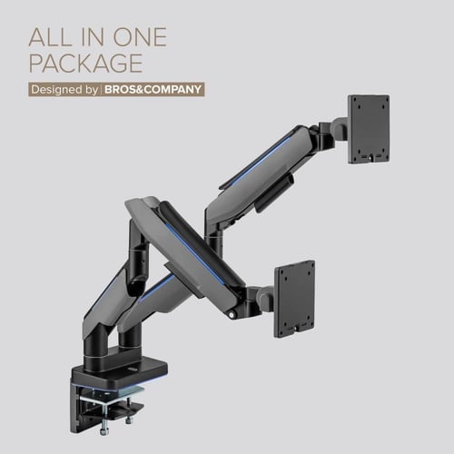 حامل مزدوج لشاشات E19 مع إضاءة RGB قابلة للتخصيص