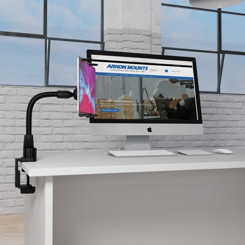 حامل تابلت بمشبك C وذراع مرن 12 بوصة (Slim-Grip® H...