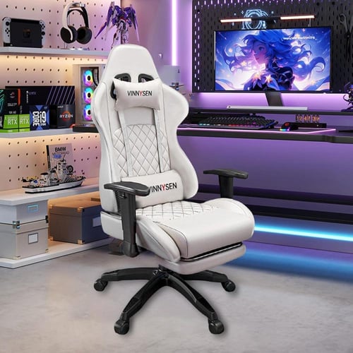 فينيسين كرسي العاب كمبيوتر مع مسند للقدمين مريح من...