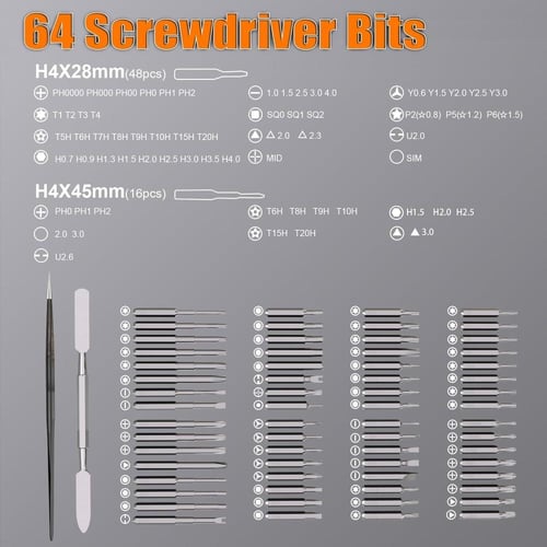 مجموعة مفكات براغي كهربائية دقيقة لاسلكية 68 لقمة...