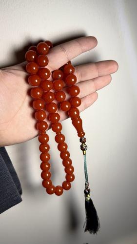 Andalusian island pendant with Bakrkousha, bead size: 12 mm, type of weaving: circular, number of beads: 45