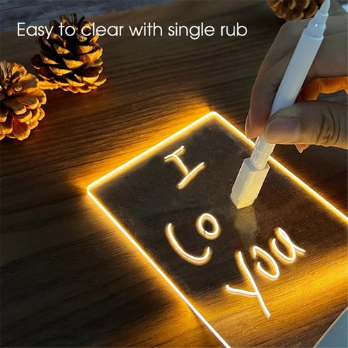 إضاءة ليلية USB مع لوحة رسائل