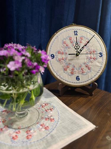 A watch with luxurious embroidery