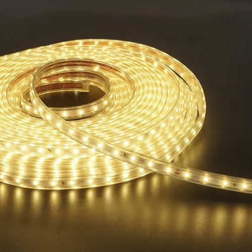 شريط 100متر LED على الطاقة الشمسية الانارة اصفر كر...