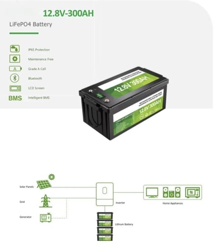 بطارية ليثيوم 12 فولت 300 أمبير: LiFePo4