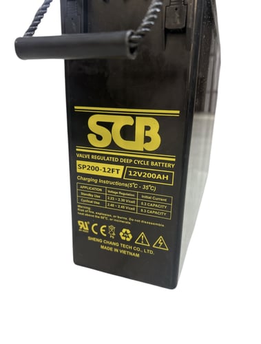 بطارية جل اس سي بي 12- 200A نحيف (SCB)