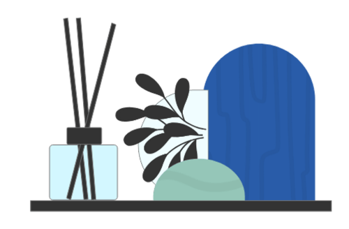 ستاند مكتب مع موزع عطري