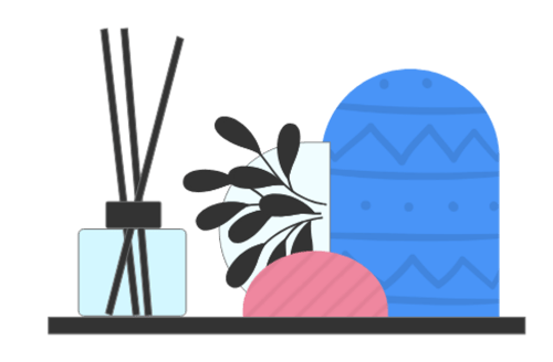 ستاند مكتب مع موزع عطري