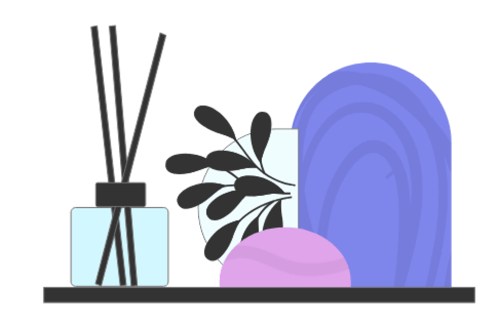 ستاند مكتب مع موزع عطري