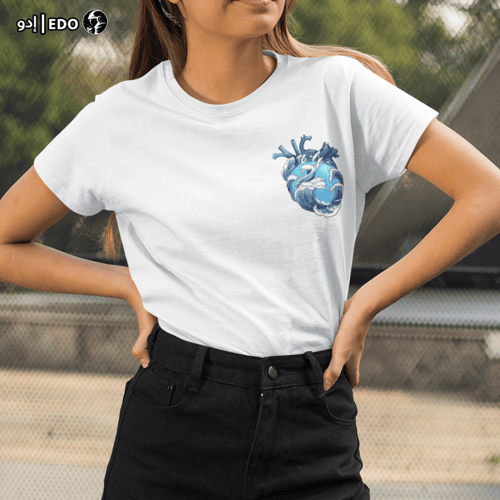 تيشرت - بلوفر تصميم قلب البحر