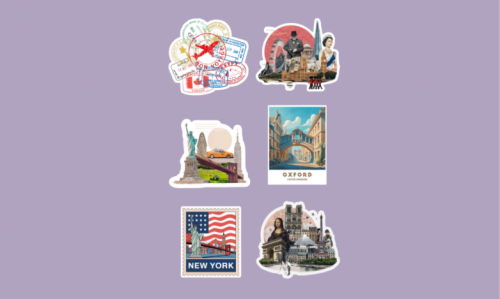 ملصقات شنط السفر