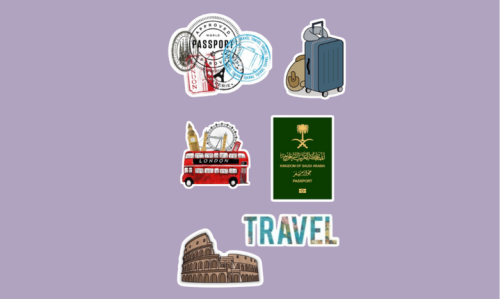 ملصقات شنط للسفر