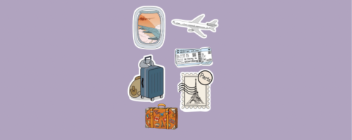 مجموعة ملصقات ( للسفر )