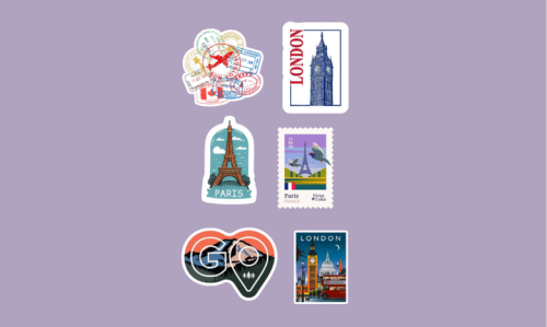 ملصقات شنط السفر