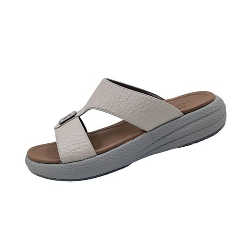 حذاء رجالي خليجي طبي رصاصي فاتح