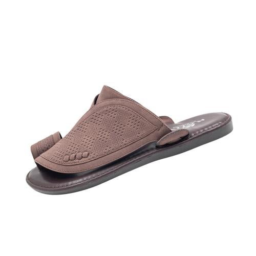 حذاء شرقي رجالي طبي بني غامق