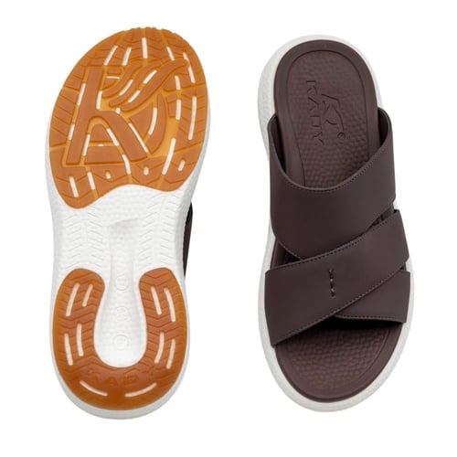 حذاء رجالي خليجي طبي بني غامق