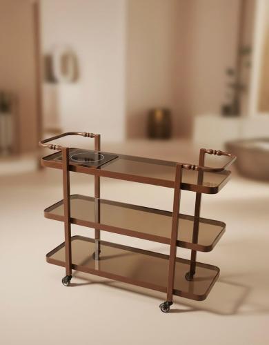 عربة تقديم مع سخان كهربائي