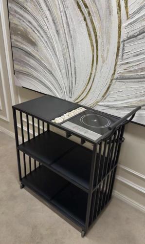 عربة تقديم مع سخان كهربائي