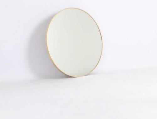 مرايه جدارية بإطار ذهبي مقاس 100سم