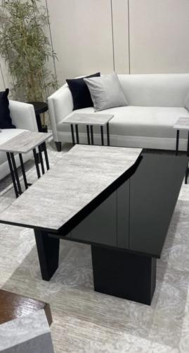 طاوله مزدوج قطعتين مع (٤) خدمات