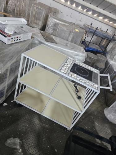 عربية تقديم بموقد كهربائي