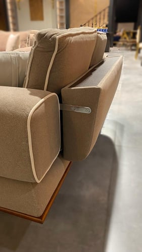 طقم كنب قماشي 7 مقاعد | بظهر قابل للتعديل