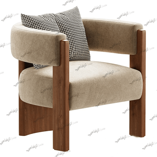 كرسي قماشي بمساند ذراعين