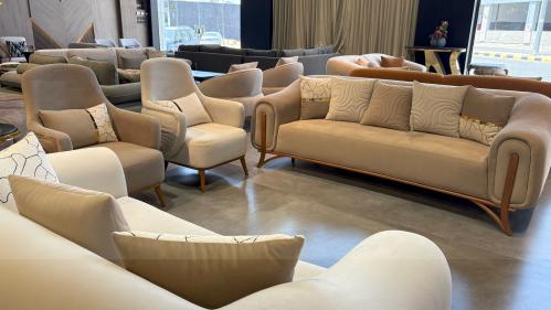 طقم كنب قماشي